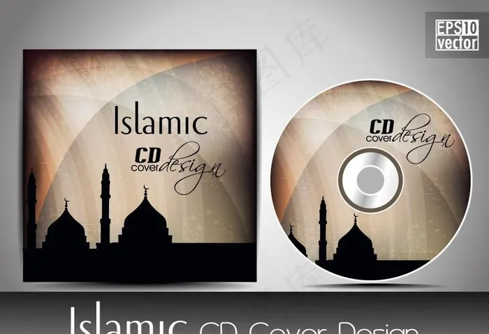 教堂背景 光盘包装图片eps,ai矢量模版下载