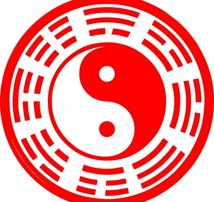 道教太极八卦图图片cdr矢量模版下载