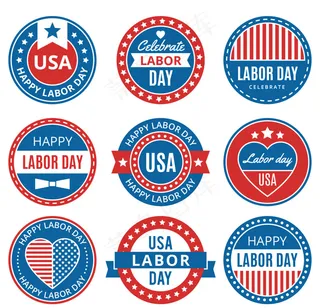 美国元素劳动节徽章