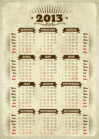 2013年新年日历