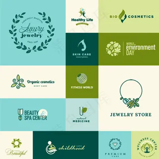 创意绿叶标志图片