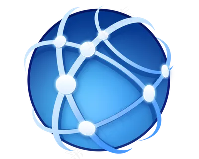 蓝色地球网络图标免抠png透明素材