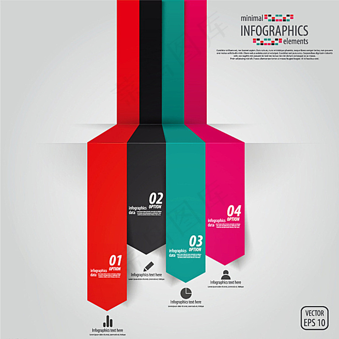 彩色折纸标签背景图片