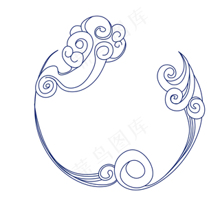 中国风复古祥云边框中国风复古祥云边框
