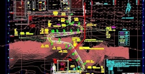 厂外水源检修道路平面布置图