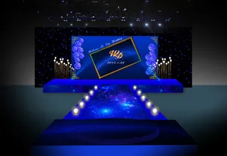 婚礼宝蓝色舞台