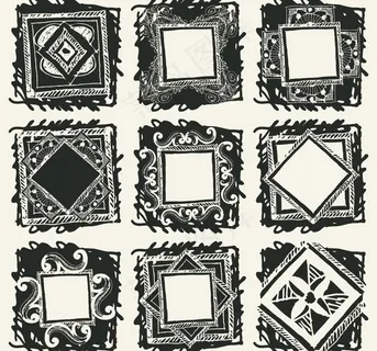古典花纹花边框装饰元素图片