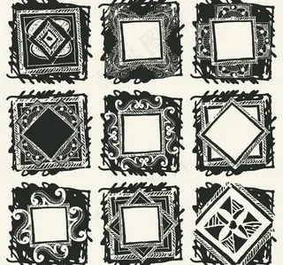 古典花纹花边框装饰元素图片