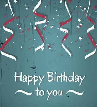 碎纸屑生日贺卡