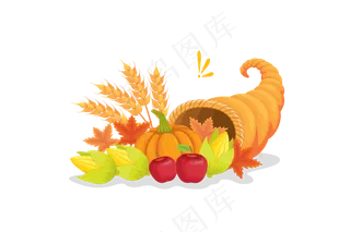 秋季丰收手绘素材