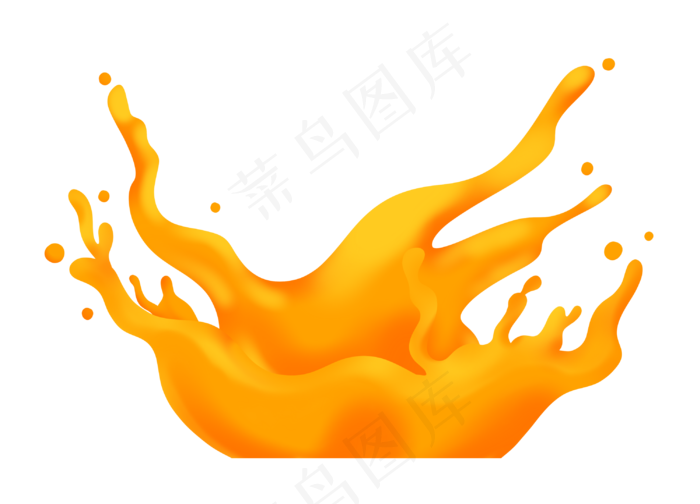 飞溅的橙汁装饰插画飞溅的橙汁装饰插画