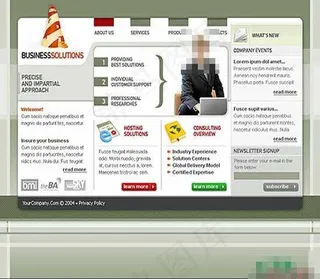 高档墨绿色商务模板