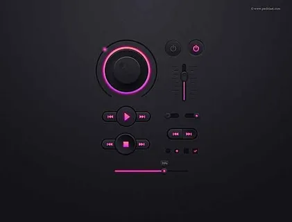 紫色闪亮UI设计源文件