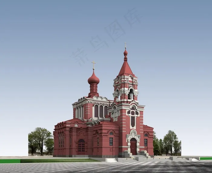 阿列克谢耶夫教堂建模图片(3200X2800(DPI:72))psd模版下载
