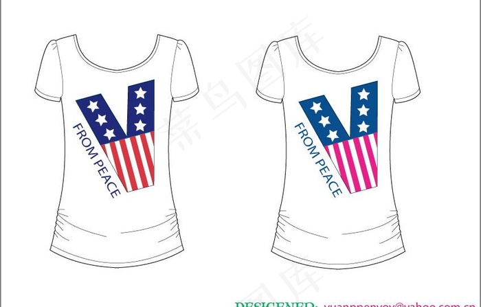 t shirt t恤 印花 可爱 ...ai矢量模版下载