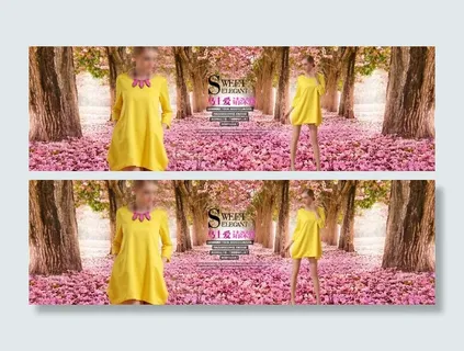 春夏女装桃花浪漫唯美图片