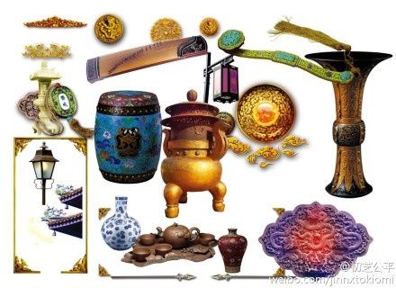 古典器皿乐器设计元素PSD素