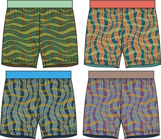 男士沙滩裤格子印花