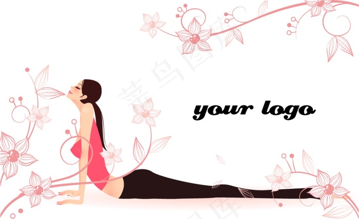 时尚花纹美容名片