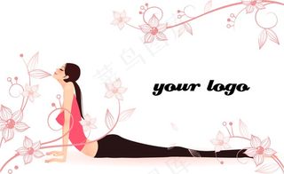 时尚花纹美容名片