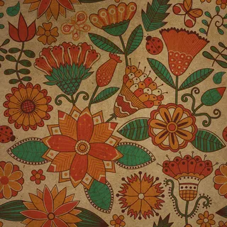 花的纹理与无尽的花卉图案的Grun...