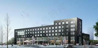 小区前的广场效果图图片