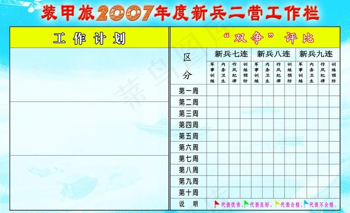 新兵二营工作栏图片