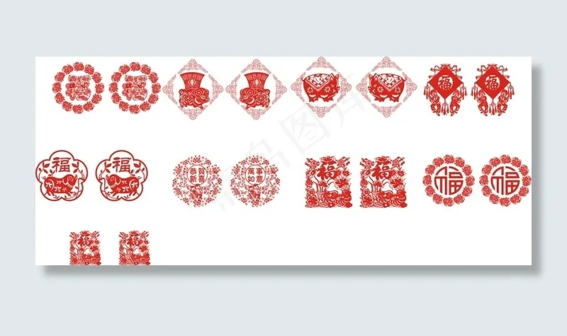 中国传统花纹cdr矢量模版下载