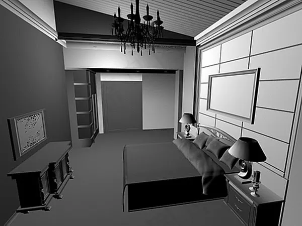 客厅装饰模型图