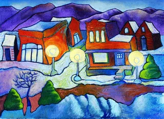 高清抽象风景油画