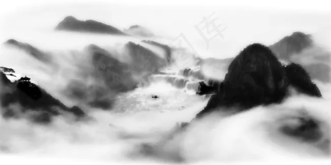 水墨诗画PSD素材psd模版下载