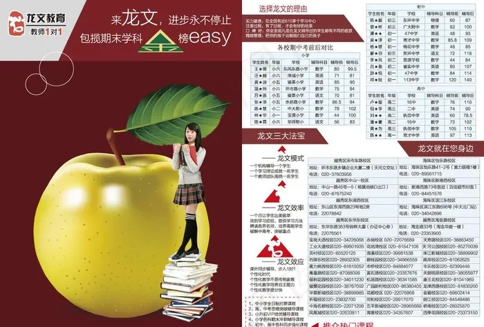 龙文教育培训宣传页eps,ai矢量模版下载