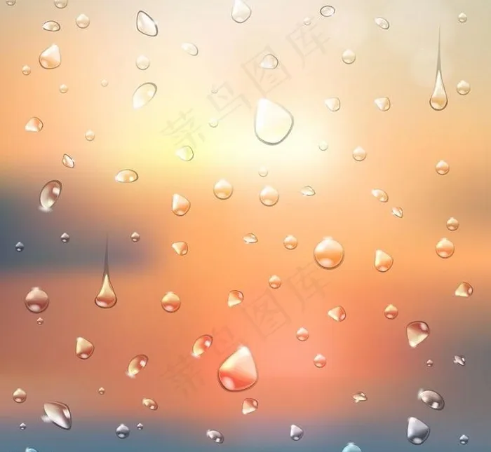 水珠水泡水滴背景图片eps,ai矢量模版下载