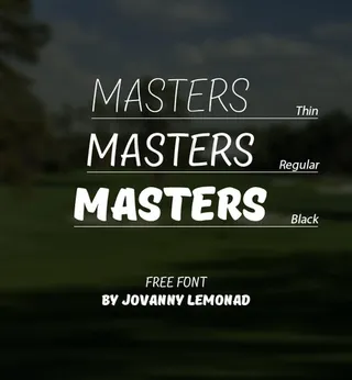 Masters free font...