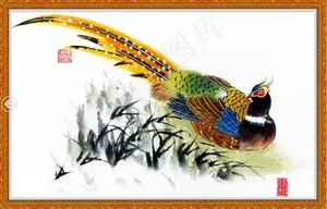 山水鸟图