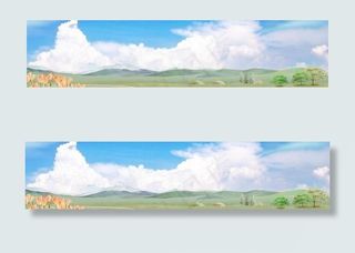 高像素草原风光 郁金香 道路 蓝天...