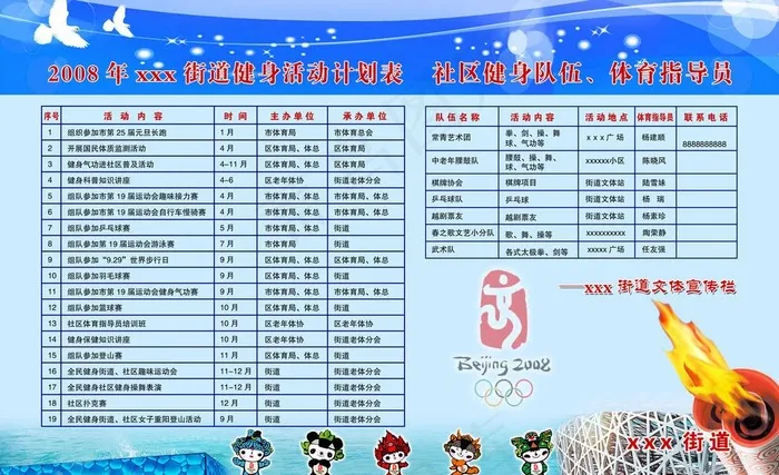 奥运宣传展板图片psd模版下载