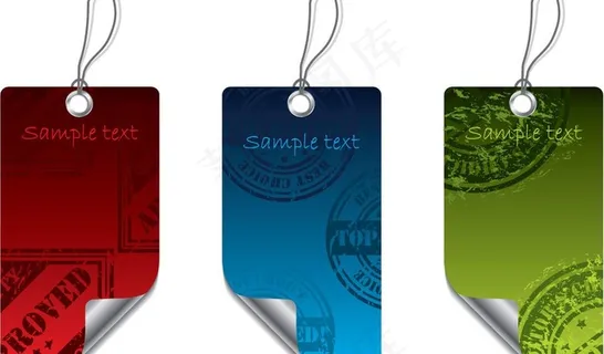 吊牌矢量素材图片