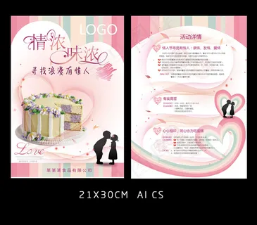 蛋糕定制宣传单