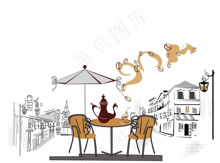 街头咖啡馆图片