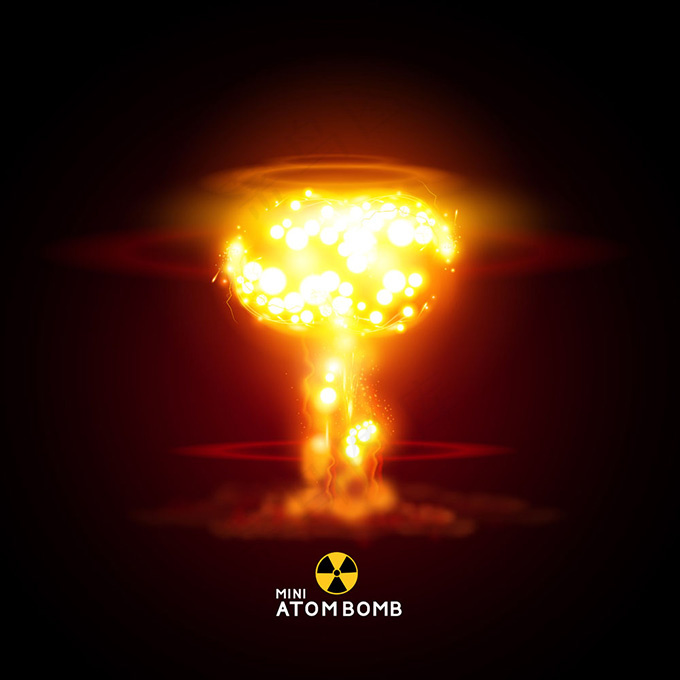 原子核武器爆炸矢量素材eps,ai矢量模版下载