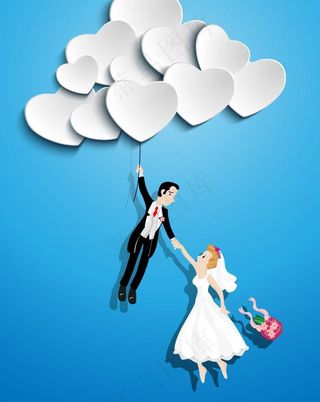 情人节新郎新娘图片