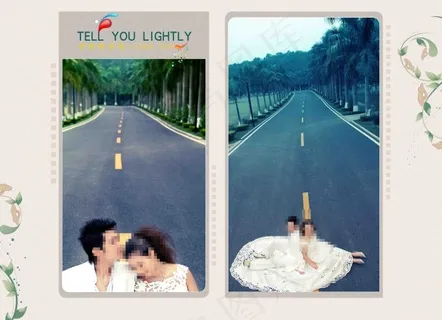 婚纱展板模板下载