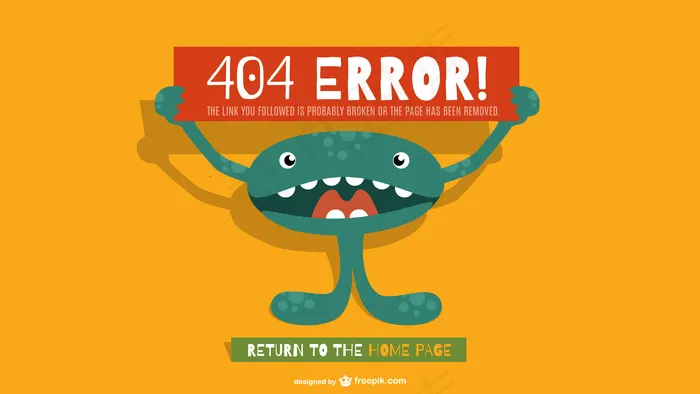 页面未找到404个错误模板ai矢量模版下载