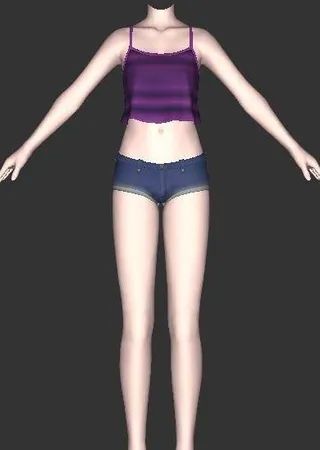 吊带衫 超短裤 01_00 箱娘服...