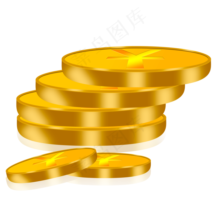 几个散落的大小金币几个散落的大小金币