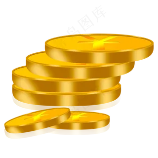 几个散落的大小金币几个散落的大小金币