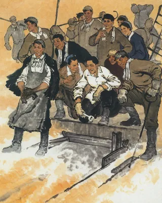 电缆工人攻尖端图