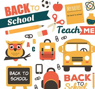 21款开学季校园元素矢量素材图片