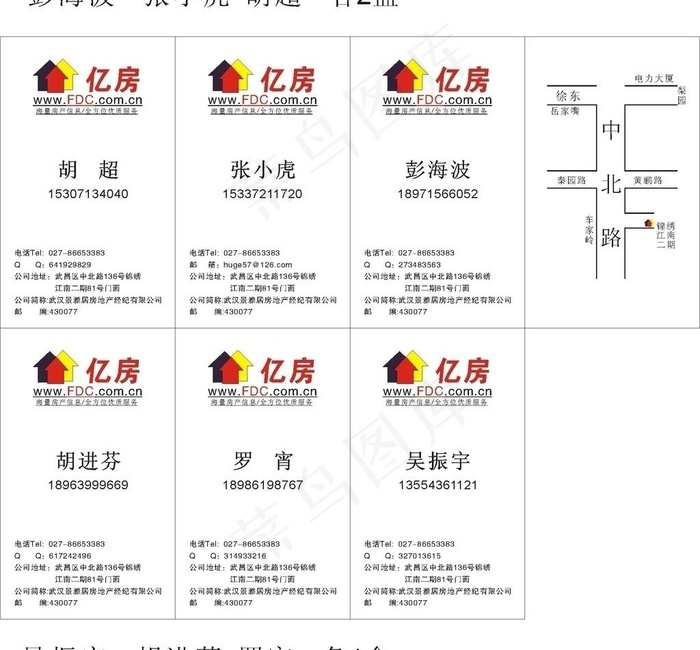 亿房名片图片cdr矢量模版下载